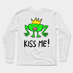 Frog King - kiss me Long Sleeve T-Shirt